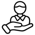 Icono de comunidad y soporte